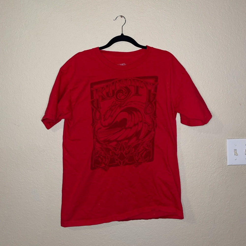 Rusty red short sleeve shirt